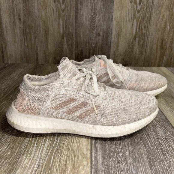 Adidas Women's US Size 7.5 Pureboost Go Cream Pink Running Sneaker Shoes G54519 - Picture 1 of 11